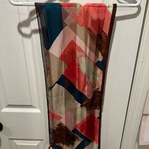 Anne Klein Colorful 100% silk Geometric Scarf